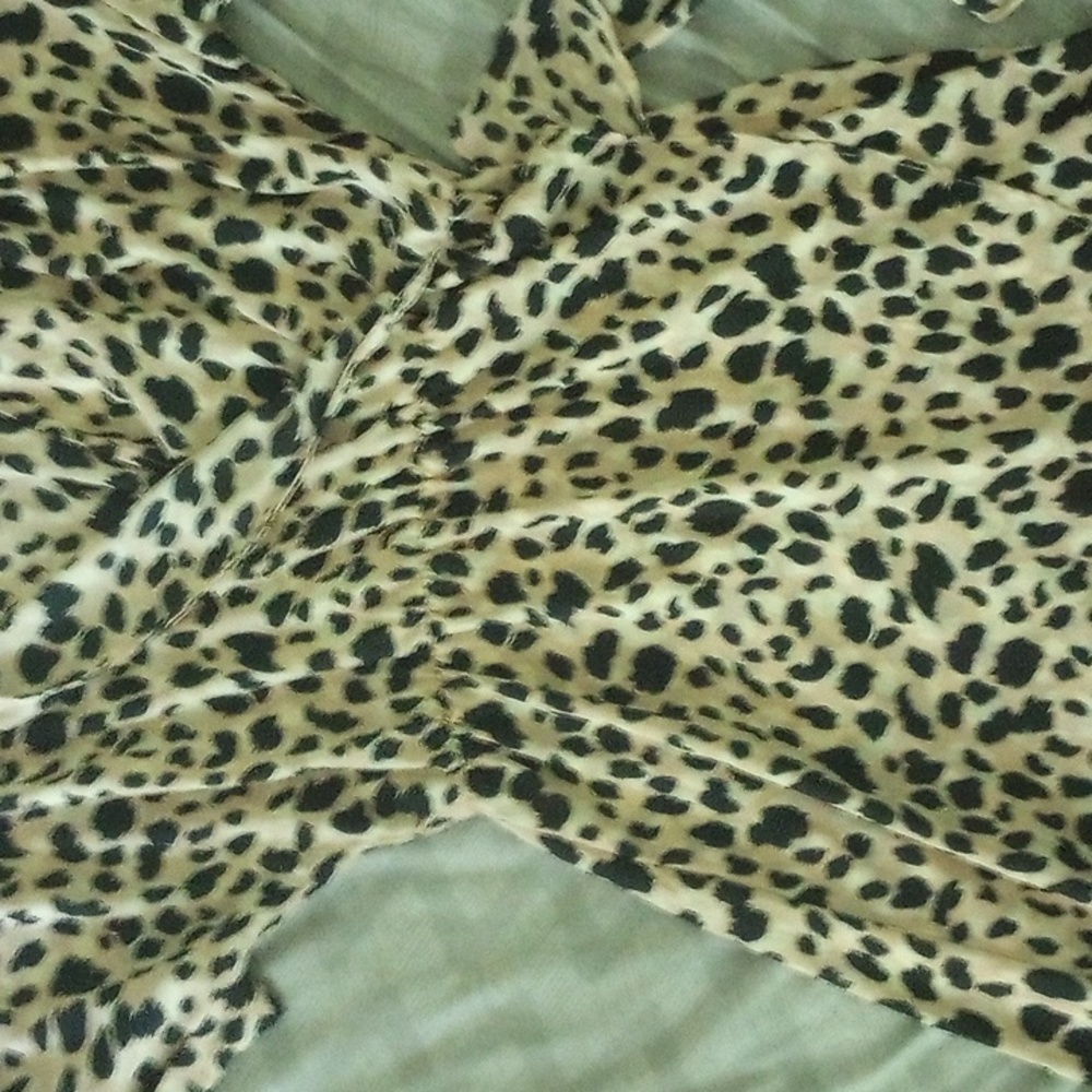 Cheetah printed mini wrap dress